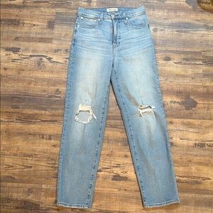 Madewell, The Perfect Vintage Straight Jean, Light Wash, Size 26